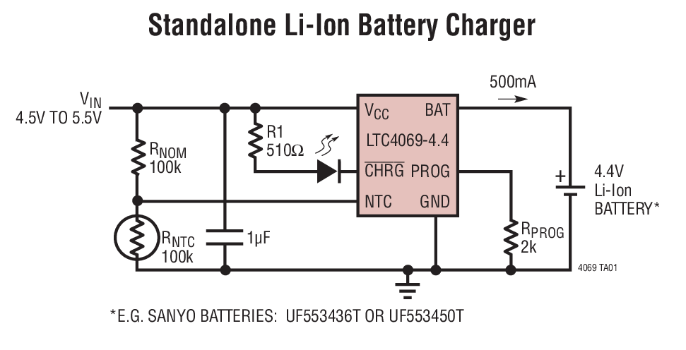 LTC4069-4.4典型应用